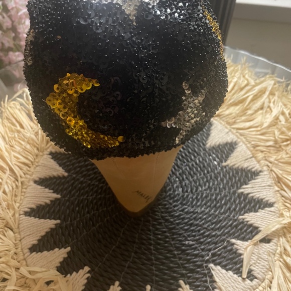 Stars and Half Moon Vintage Sequined Baseball Hat 80s/90s - Picture 3 of 4